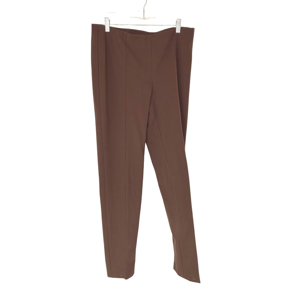 J. Jill Slim Leg Pants‎ Brown Ponte Skinny Leg Work Office Pull On Medium Tall
